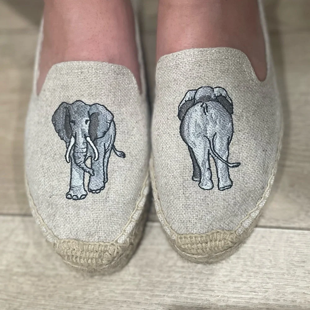 Soludos size embroidery espadrilles